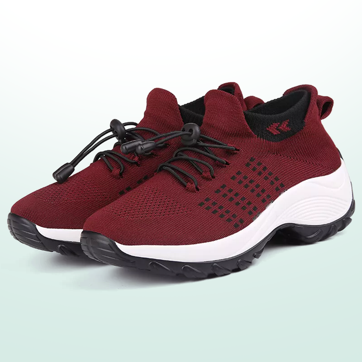 JUNE | KNIT FABRIC BLACK SHOES FOR WOMEN