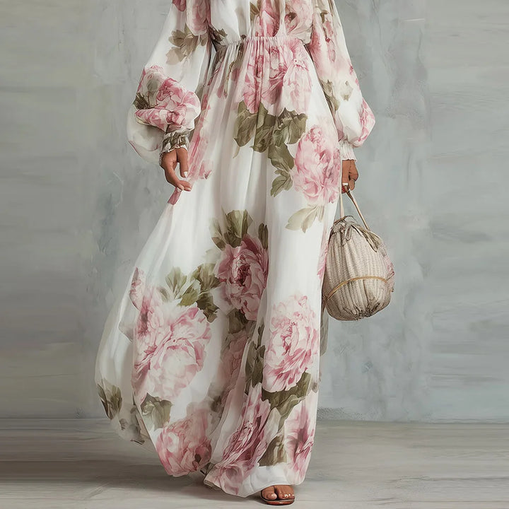 PAYTON | OFF-SHOULDER FLORAL MAXI DRESS FOR WOMEN
