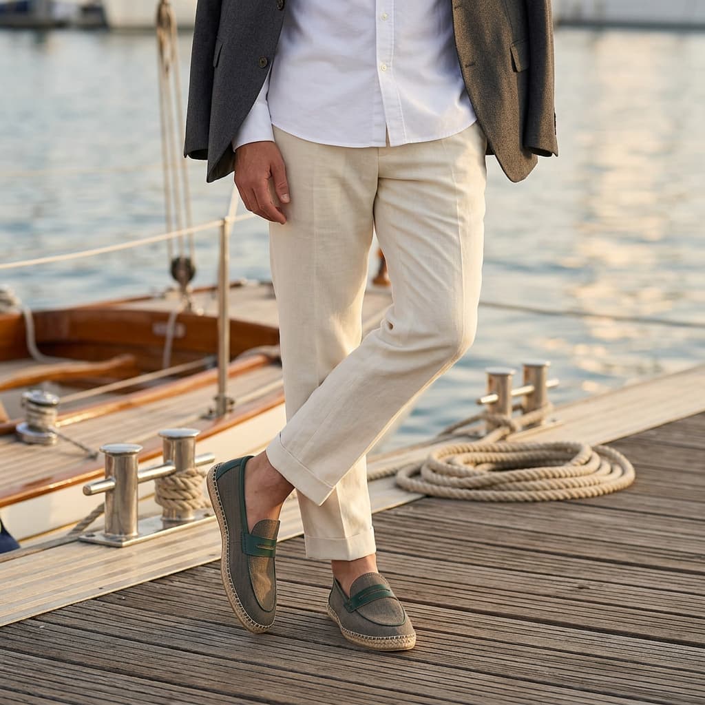 SANARY | HERRINGBONE ESPADRILLE LOAFERS FOR MEN
