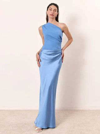 LAVINIA | MAXI GUILT SATIN DRESS FOR WOMEN