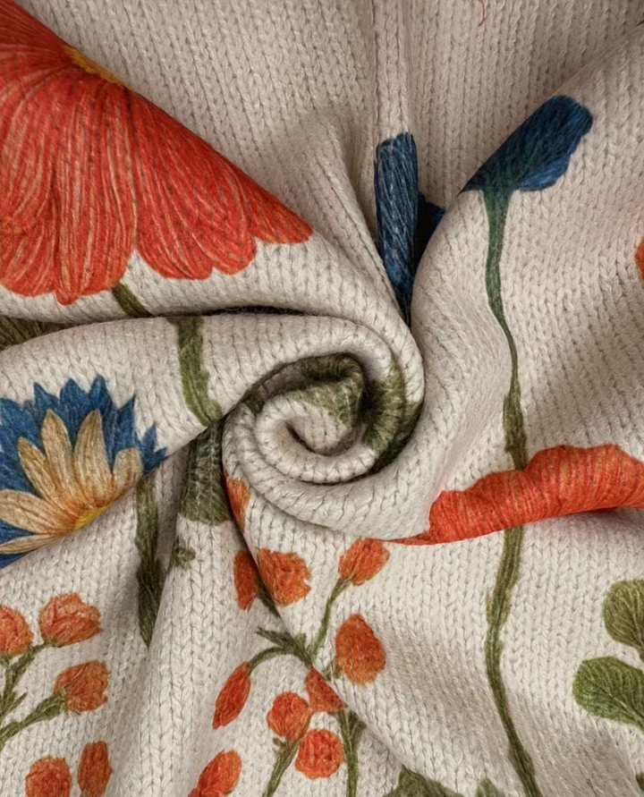 SYLVIE | WILDFLOWER MEADOW ZIP CARDIGAN FOR WOMEN