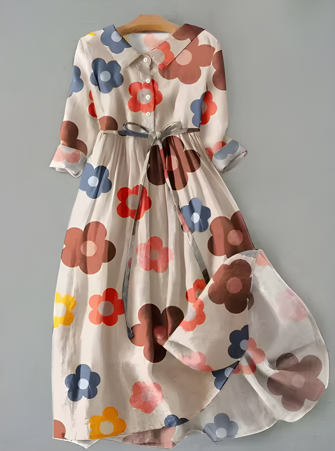 CLARA | RETRO BLOOM DRESS FOR WOMEN