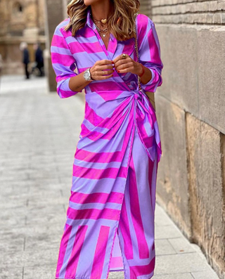 VIOLET | GRACE PRINTED WRAP DRESS FOR WOMEN