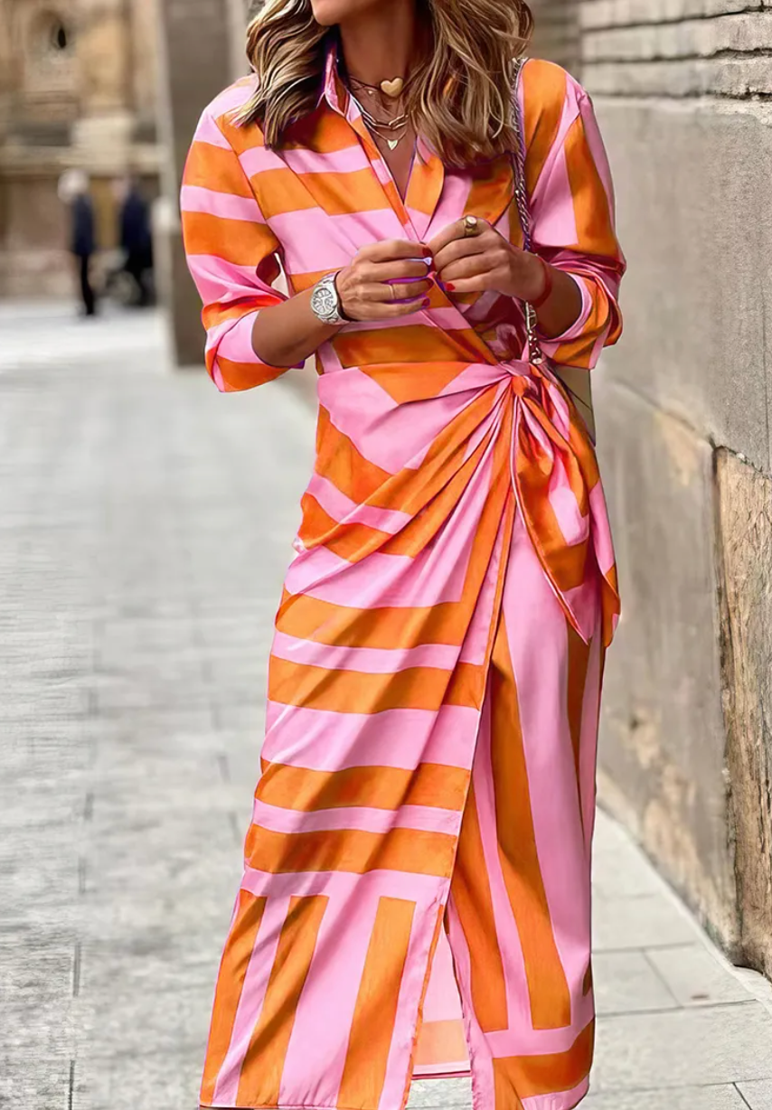 VIOLET | GRACE PRINTED WRAP DRESS FOR WOMEN