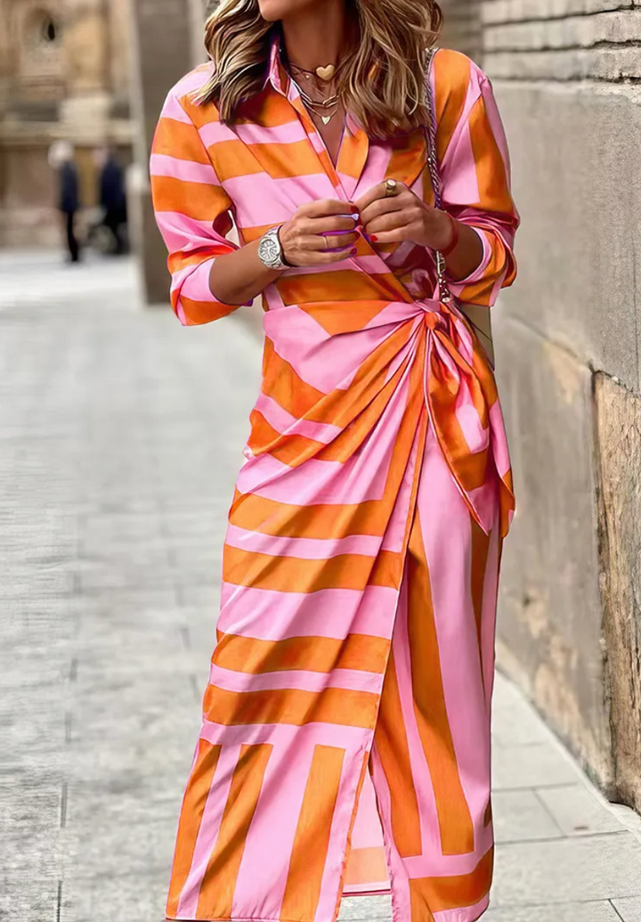 VIOLET | GRACE PRINTED WRAP DRESS FOR WOMEN