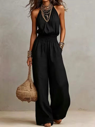 VALERIA | HALTER NECK WIDE-LEG SET FOR WOMEN
