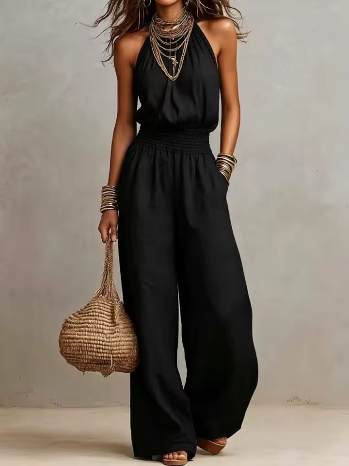 VALERIA | HALTER NECK WIDE-LEG SET FOR WOMEN