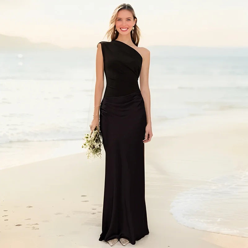 LAVINIA | MAXI GUILT SATIN DRESS FOR WOMEN