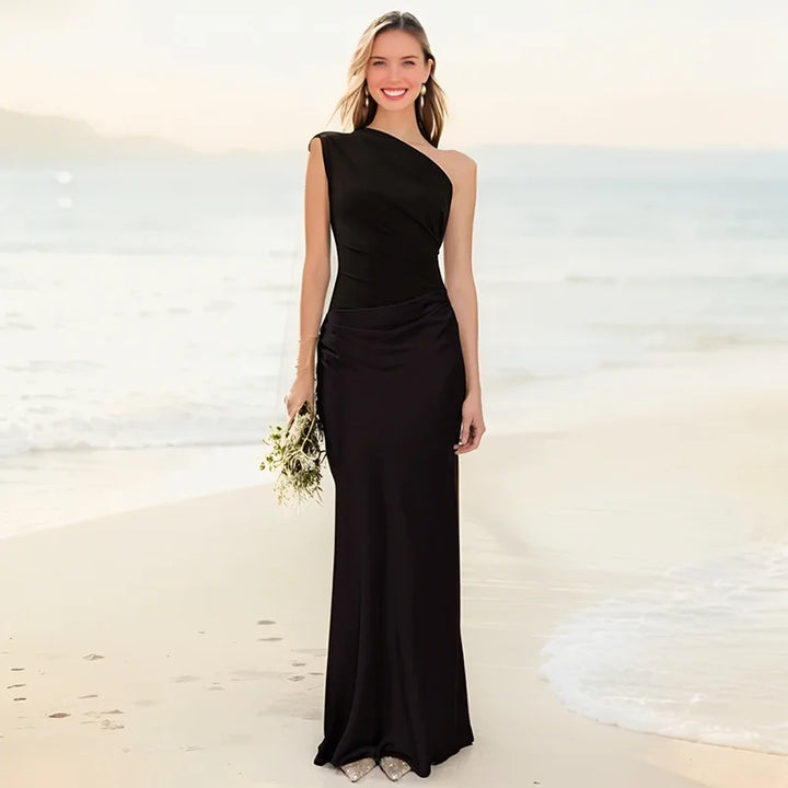 LAVINIA | MAXI GUILT SATIN DRESS FOR WOMEN