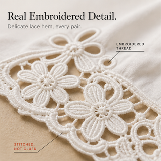 LIORA | LACE TRIM DRAWSTRING PANTS FOR WOMEN