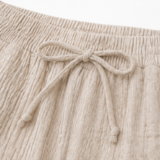 BRISELLA | CRINKLE BERMUDA DRAWSTRING SHORTS FOR WOMEN