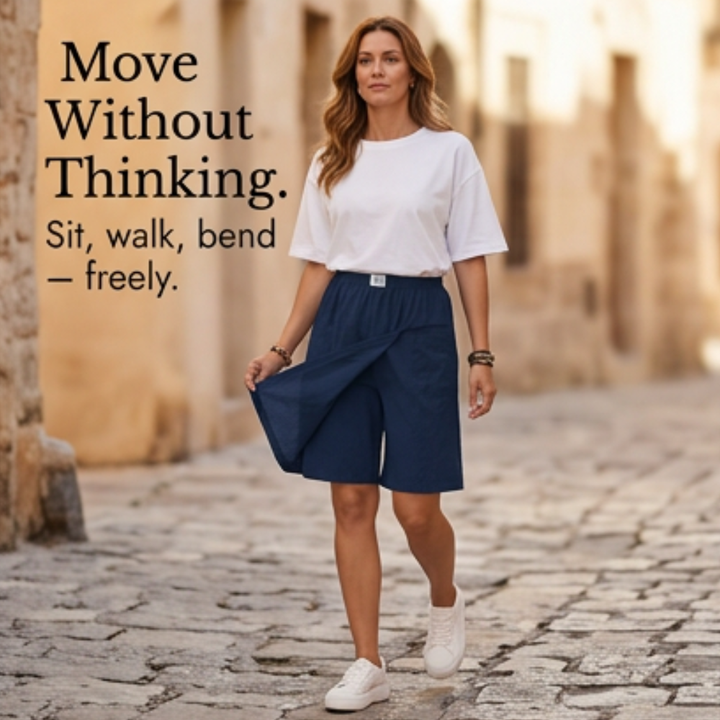 GUNILLA | WRAP-FRONT SKORT HIDDEN SHORTS FOR WOMEN