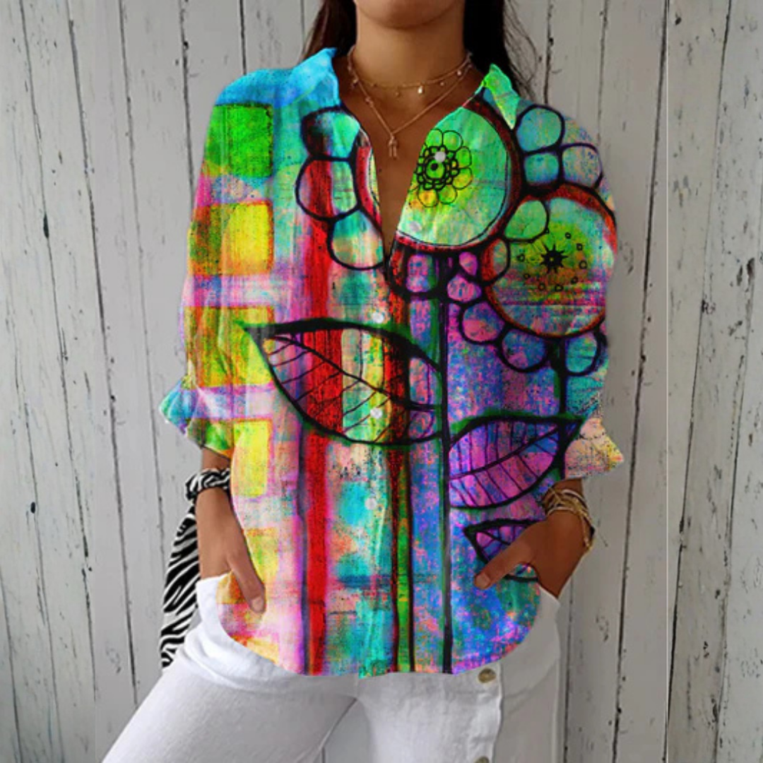 BLYTHE | ARTISTIC BLOOM BLOUSE FOR WOMEN