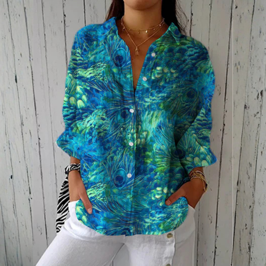 SOLANGE | PEACOCK GRACE BLOUSE FOR WOMEN