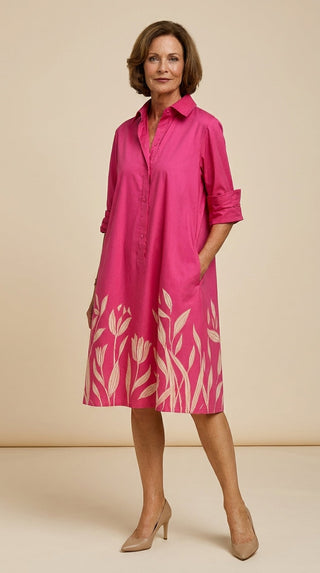 TEODORA | RELAXED FLOWY MIDI DRESS FOR WOMEN
