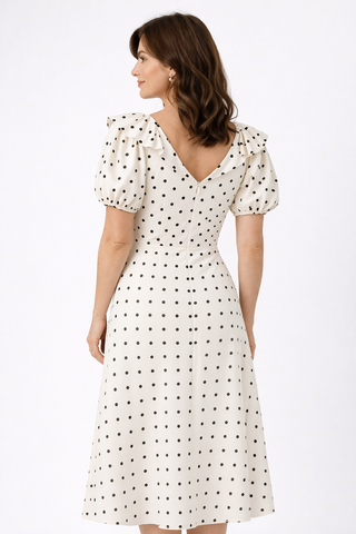 NELLA | POLKA DOT MIDI DRESS FOR WOMEN