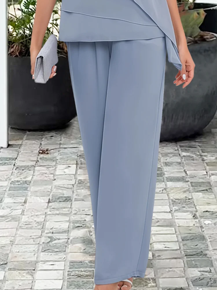 WINNIE | ASYMMETRIC LAYERED WIDE-LEG SET FOR WOMEN