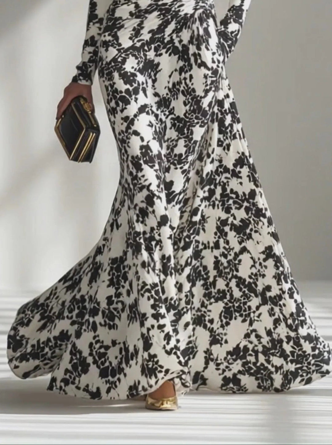 VALENTINA | RUCHED FLORAL MAXI DRESS FOR WOMEN
