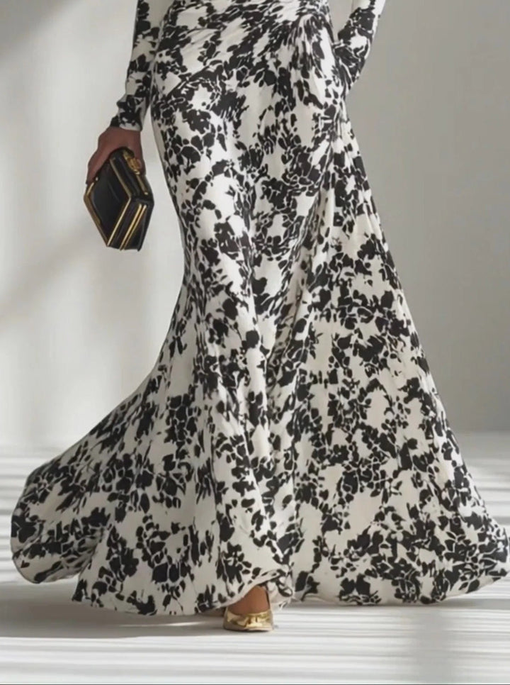 VALENTINA | RUCHED FLORAL MAXI DRESS FOR WOMEN