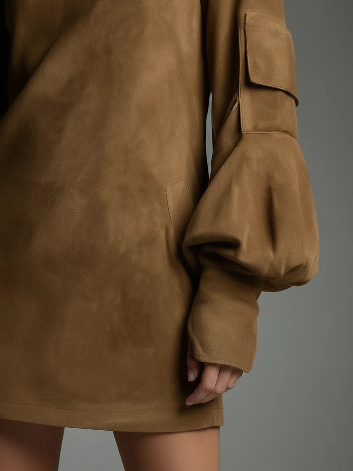 ROMY | VINTAGE FAUX SUEDE DRESS FOR WOMEN