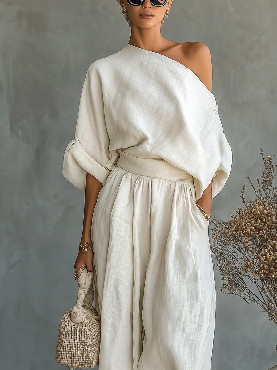 ELEONORA | ONE-SHOULDER TWO-PIECE SET FOR WOMEN