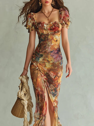 ORANGE | BOHEMIAN HOLIDAY MAXI DRESS FOR WOMEN
