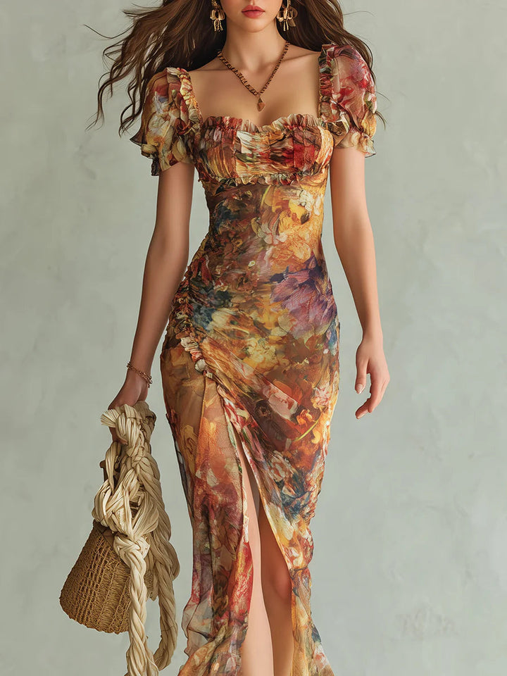 ORANGE | BOHEMIAN HOLIDAY MAXI DRESS FOR WOMEN