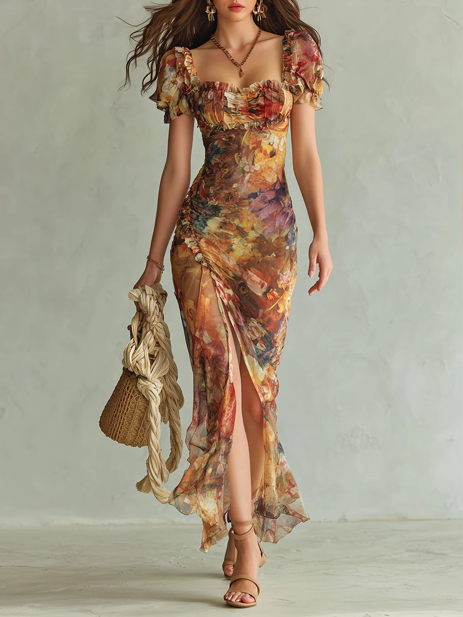ORANGE | BOHEMIAN HOLIDAY MAXI DRESS FOR WOMEN