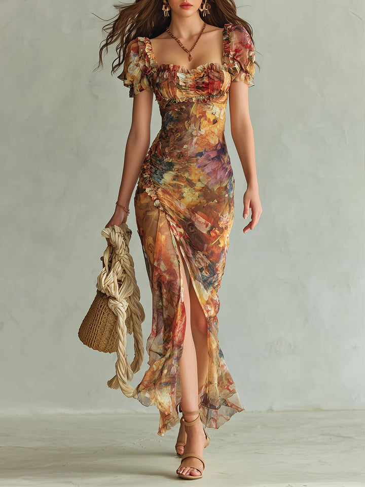 ORANGE | BOHEMIAN HOLIDAY MAXI DRESS FOR WOMEN