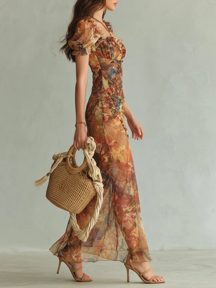 ORANGE | BOHEMIAN HOLIDAY MAXI DRESS FOR WOMEN