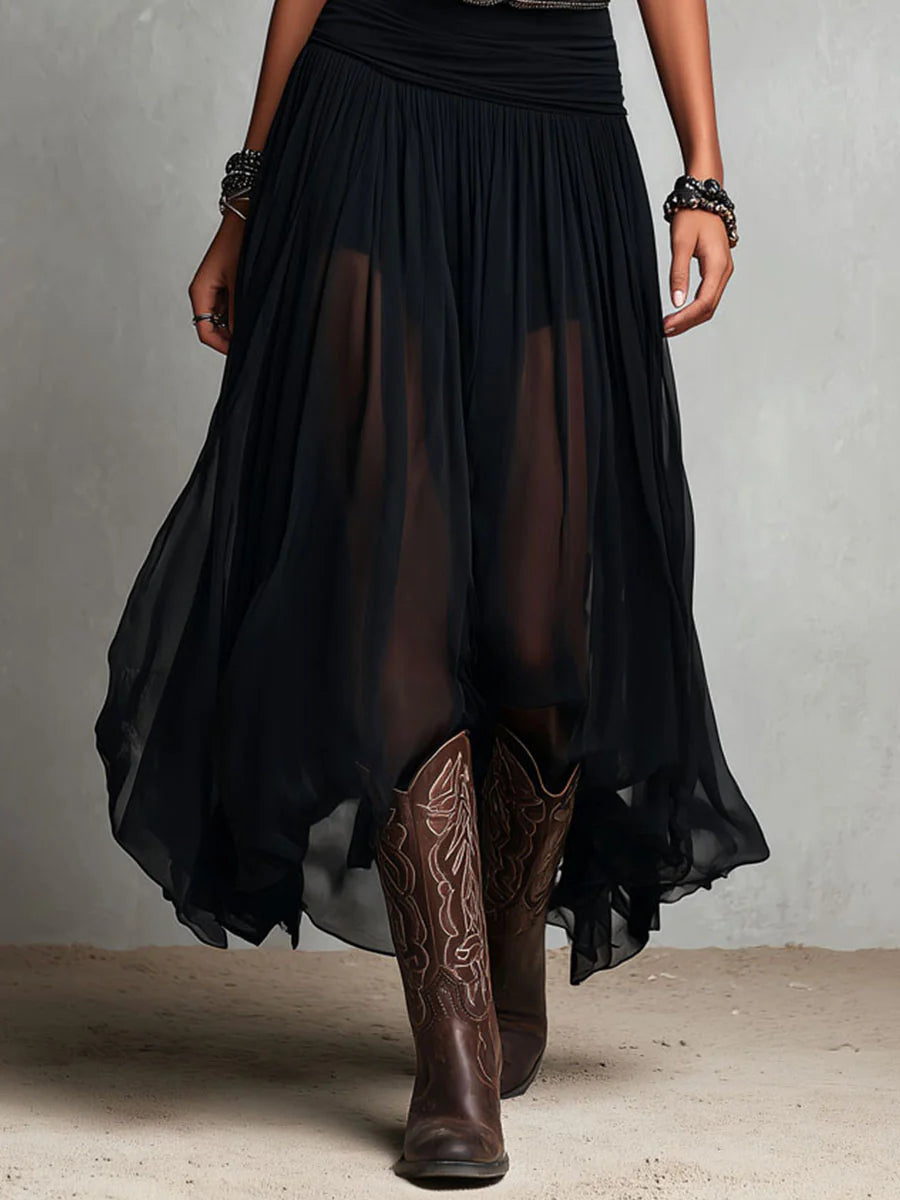 BLACK | SLEEVELESS TANK MAXI DRESS FOR WOMEN