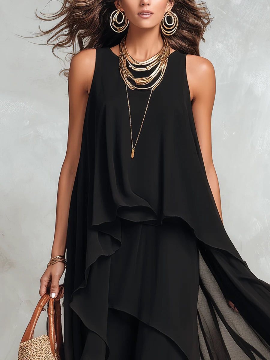 SIENNA | LAYERED CHIFFON MAXI DRESS FOR WOMEN