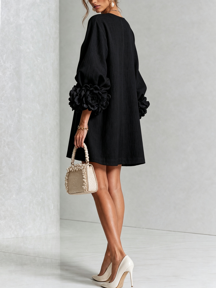 FLORAL | BUTTON-DOWN MINI FLORAL DRESS FOR WOMEN
