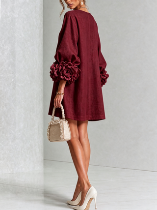 FLORAL | BUTTON-DOWN MINI FLORAL DRESS FOR WOMEN