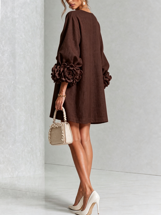 FLORAL | BUTTON-DOWN MINI FLORAL DRESS FOR WOMEN