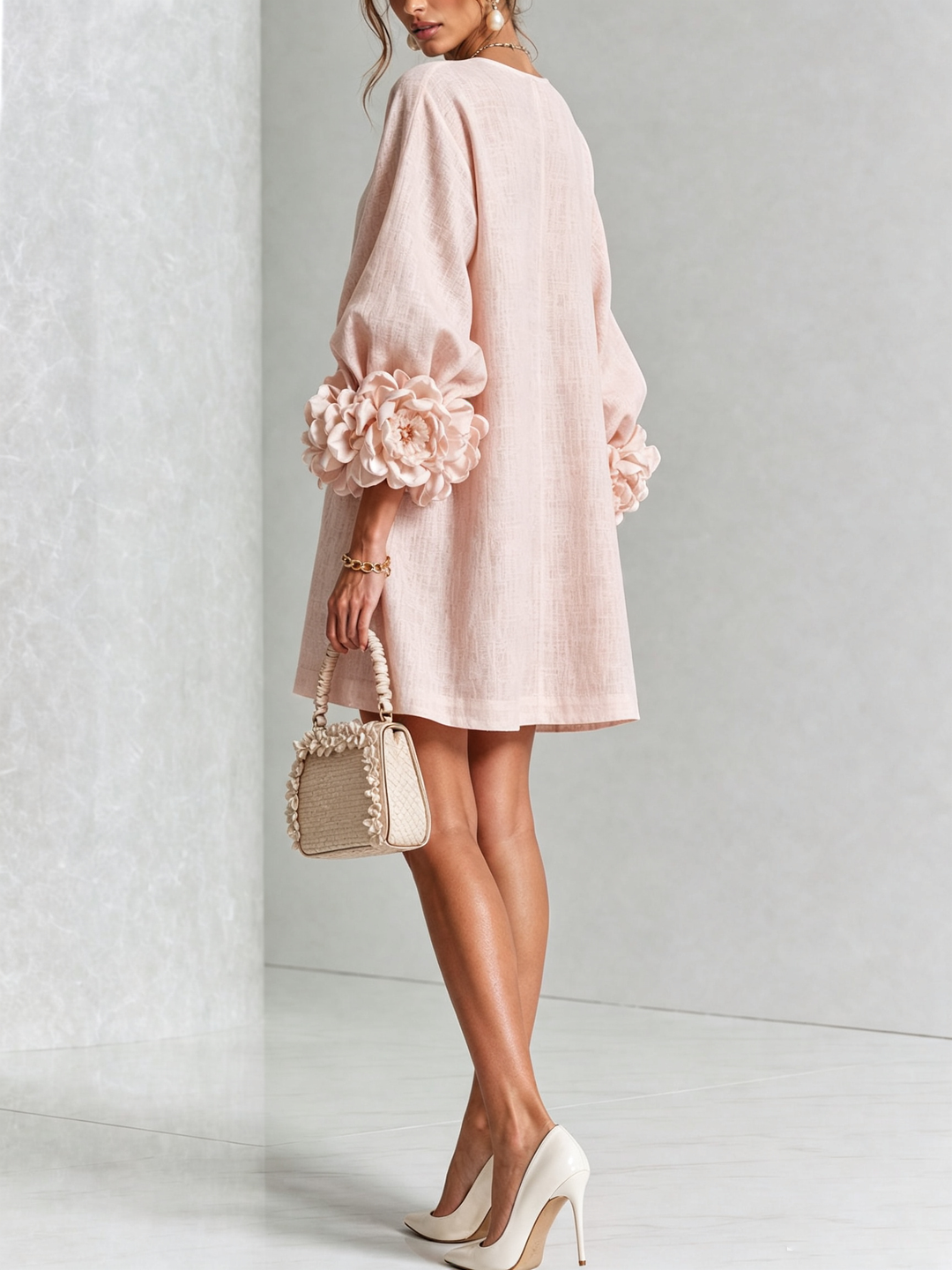 FLORAL | BUTTON-DOWN MINI FLORAL DRESS FOR WOMEN
