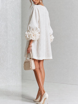 FLORAL | BUTTON-DOWN MINI FLORAL DRESS FOR WOMEN