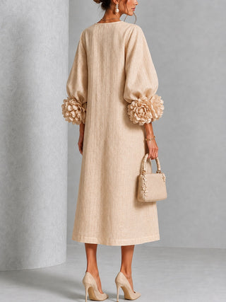 GABY | FLORAL BUTTON MIDI DRESS FOR WOMEN