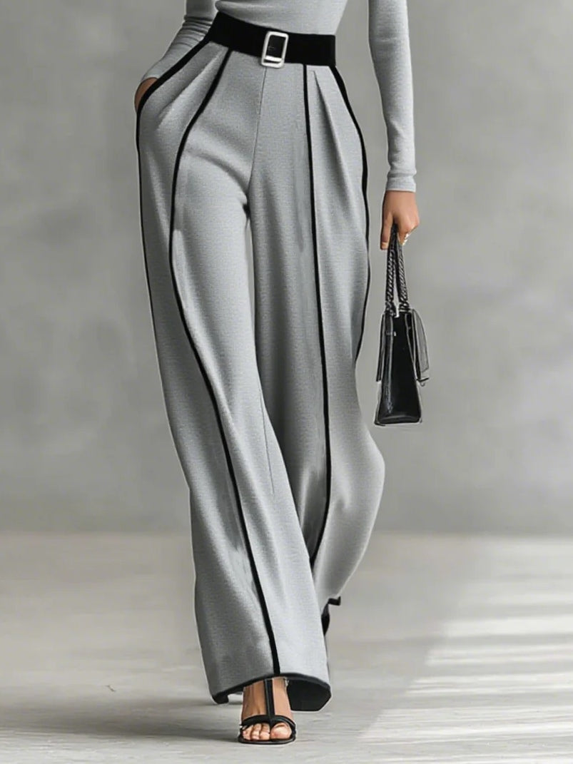 PRISCILLA | HIGH-NECK WHITE TRIM SET FOR WOMEN