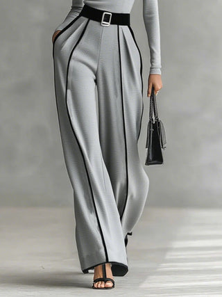 PRISCILLA | HIGH-NECK WHITE TRIM SET FOR WOMEN