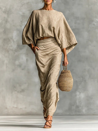 WILLOW | BEIGE TWO PIECE SET FOR WOMEN