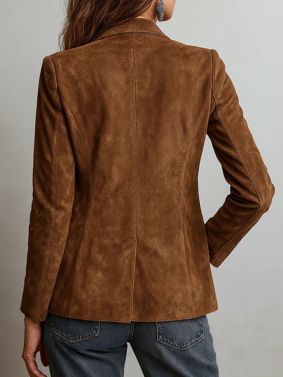 ELIANE | VINTAGE BROWN BLAZER FOR WOMEN