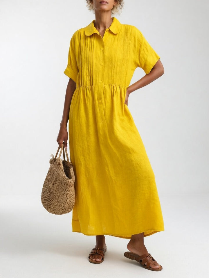 LYSANDRA | FLOWY COTTON SHIRT DRESS FOR WOMEN
