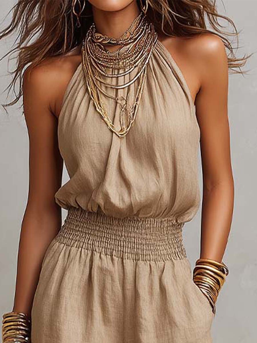 VALERIA | HALTER NECK WIDE-LEG SET FOR WOMEN