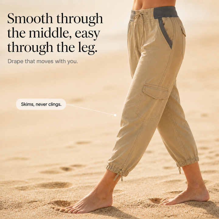 EASELINE | HIGH WAISTED ELASTIC PANTS FOR WOMEN