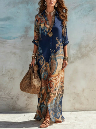 ISADORA | MEDITERRANEAN RESORT MAXI DRESS FOR WOMEN