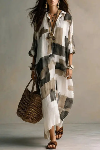 SORELLA | ABSTRACT PRINT MAXI DRESS FOR WOMEN