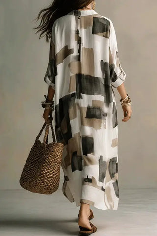 SORELLA | ABSTRACT PRINT MAXI DRESS FOR WOMEN