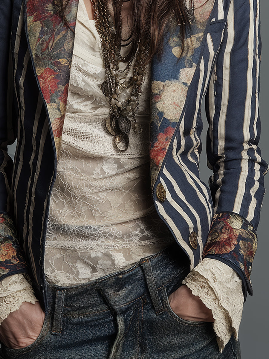 EDEN | BOHEMIAN STRIPED BLAZER FOR WOMEN