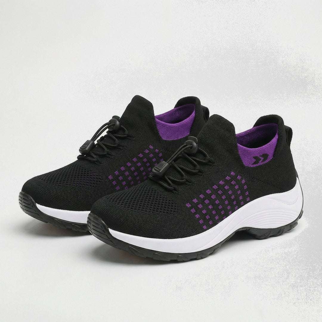AVA | KNIT FABRIC PURPLE SHOES FOR WOMEN